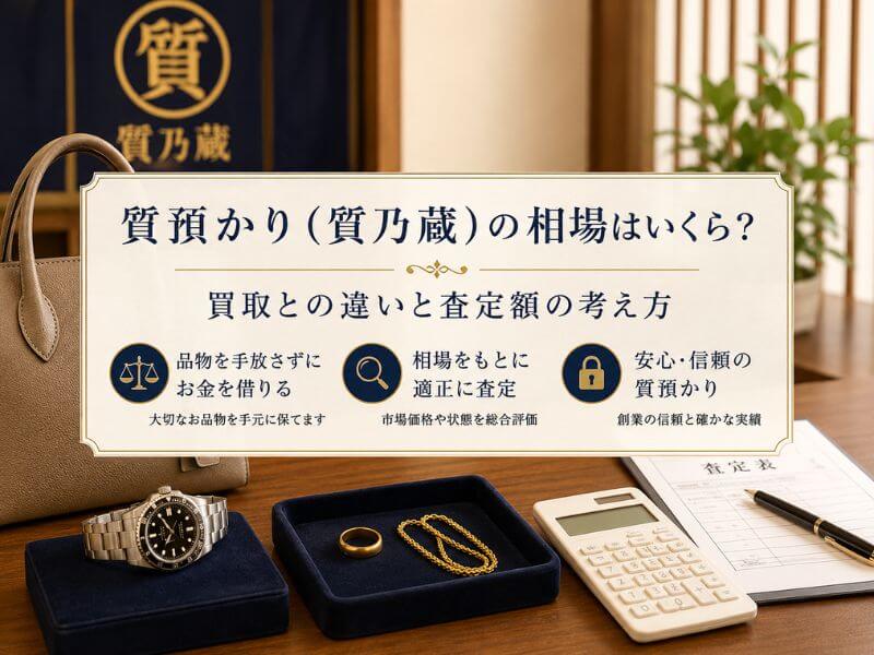 質預かりの相場はいくら？買取との違い