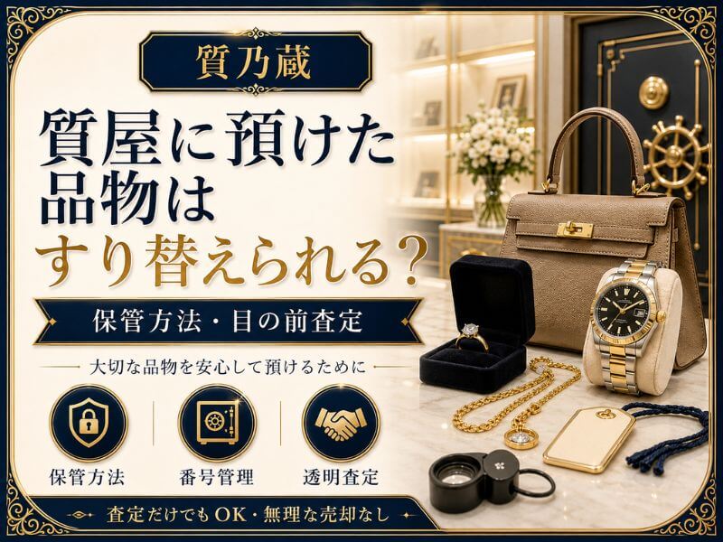 質屋に預けた品物はすり替えられる？