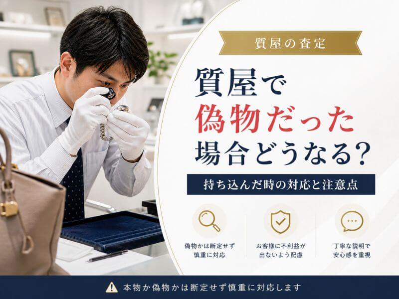 質屋で偽物だった場合どうなる